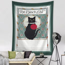 GobekUsa Black Cat Tarot Tapestry: Psychedelic Hippie Wall Hanging Room Decor