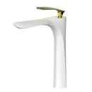 GobekUsa Gold Basin Faucet with Single Handle Hot & Cold Water Mixer Deck Mount