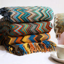 GobekUsa Geometric Aztec Baja Blanket - Boho Decor Sofa Cover & Throw