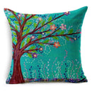 GobekUsa Green Leaves Decorative Throw Pillowcase 45*45cm for Sofa Home Decor