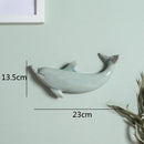 GobekUsa Dolphin Fish Ocean Background Ceramic Wall Decoration for Children's Room