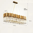 GobekUsa Golden Stainless Steel Crystal Chandelier for Elegant Foyer Lighting