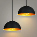 GobekUsa Black Pot Cover Semicircle Retro Droplight for Bar Cafe Bedroom Restaurant