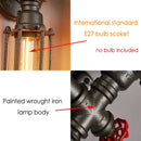 GobekUsa Industrial Pipe LED Wall Sconce for Bedside Bedroom Aisle Cafe Restaurant