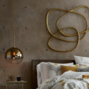 GobekUsa Glass Ball LED Pendant Light: Modern Silver Gold Nordic Kitchen Decor