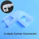 GobekUsa 0.5m U/YW Aluminum Profile Recessed Channel with Milky Cover for LED Strip Lights
