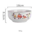 GobekUsa 6/7 Inch Ceramic Ramen Bowl - Large Soup Noodle Bowl for Kitchen and Hotel Use