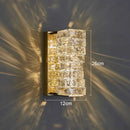 GobekUsa Gold Chrome Crystal Wall Sconce LED Lamp for Living Room Bedroom TV Background Lighting