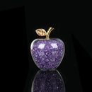 GobekUsa Glaze Crystal Apple Paperweight Figurine Collection for Home Office Decor