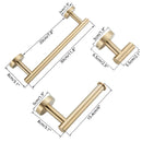 GobekUsa Bathroom Hardware Set: Towel Bar, Robe Hook, Rack, Shelf, Tissue Holder, Hook