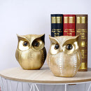 GobekUsa Golden Owl Figurines: Resin Animal Statues for Home Decor & Gifts
