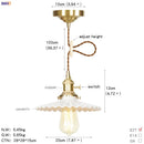 GobekUsa Glass Copper LED Pendant Light for Kitchen Cafe Living Room