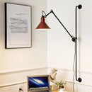 GobekUsa Industrial Iron Swing Arm Wall Lamp for Bedroom, Living Room, Office Decor