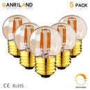 GobekUsa G40 Edison LED Bulbs 2W E27 220V Warm White Filament Lamp for Home Garden Bar