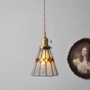 GobekUsa Glass Copper Pendant Light with Wood Knob Switch: Modern Nordic LED Hanging Lamp