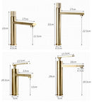 GobekUsa Gold Brass Bathroom Basin Faucet Single Handle Deck Mounted Brushed Gold Tap