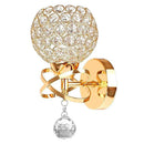 GobekUsa Crystal Wall Lamp Sconce E14 Retro Industrial Light Fixture for Home Living Room