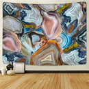 GobekUsa Boho Marble Abstract Tapestry: Gold Foil Colorful Wall Hanging Art