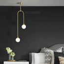 GobekUsa Glass Ball Pendant Lights with U-Shaped Metal Rod - Nordic Modern Design