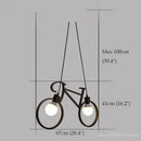 GobekUsa Iron Bike Chandelier Pendant Lamp for Restaurant, Bar & Home Lighting