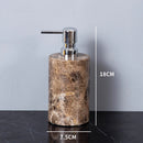 GobekUsa Emperador Dark Marble Bathroom Set: Toothbrush Holder, Soap Dish, Soap Dispenser