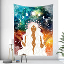 GobekUsa Boho Girl Tapestry: Hippie Yoga Mat, Sofa Blanket, Home Decor Art