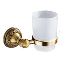 GobekUsa Brass Bathroom Accessories Set: Robe Hook, Paper Holder, Towel Bar, Soap Basket