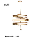 GobekUsa Gold Iron Glass Chandelier for Dinning Room - Art Deco Lighting