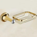 GobekUsa Gold Bathroom Hardware Set: Towel Rack, Toilet Paper Holder, Towel Bar, Hook