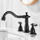 GobekUsa Gold Brass Widespread Bathroom Faucet - Antique Sink Faucets 3 Hole