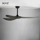 GobekUsa 60" Solid Wood DC Ceiling Fan with Remote Control