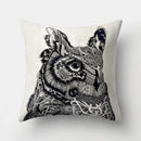 GobekUsa Cute Owl Cushion Pillow Cover for Home Sofa Bedroom Decor