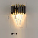 GobekUsa Crystal Black Clear LED Chandelier Lighting for Staircase Foyer