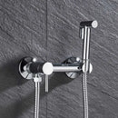 GobekUsa Brass Bidet Faucet: Cold Hot Water Mixer, Square Shower Sprayer Head, Toilet Tap