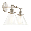 GobekUsa Funnel Glass Metal Wall Light Double Heads Sconce Lamp Fixtures