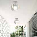 GobekUsa World Map Metal Wire Globe Ceiling Light Shade - Modern Loft Cage Shade