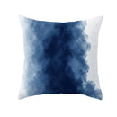 GobekUsa Blue Ink Gold Edge Geometric Cushion Cover - Polyester Throw Pillow Case