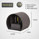 GobekUsa LED Motion Sensor Wall Lamp IP65 Waterproof 9W 12W 20W Indoor Outdoor Sconce