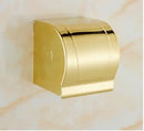 GobekUsa Gold Brass Bath Hardware Set: Towel Rack, Paper Holder, Toilet Brush Holder, Towel Ranger, Hooks