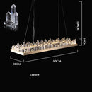 GobekUsa Dimmalbe LED Crystal High Ceiling Chandelier for Living Room