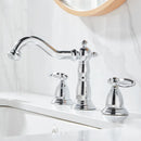GobekUsa Gold Brass Widespread Bathroom Faucet - Antique Sink Faucets 3 Hole