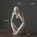 GobekUsa Abstract Thinker Woman Figurine Resin Sculpture Modern Art Decor Craft Ornament