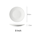 GobekUsa Heart Shaped Pearl Dinner Plate Set - Elegant Porcelain Tableware for Salad, Soup, Steak