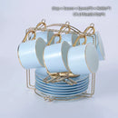 GobekUsa Bone China Coffee Set Tea Luxury Porcelain Set with Teapot and Cups