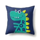 GobekUsa Dino Baby Pillowcase: Cute Dino Drive Car Letter Cushion Cover for Bedroom Decor