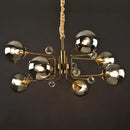 GobekUsa Gold Glass Ball Chandelier LED Lighting for Living Room, Kitchen, Bedroom