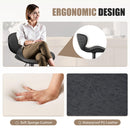 Swivel Bar Stools Set of 2 — Adjustable PU Leather with Iron Frame, Water-Resistant (Black)