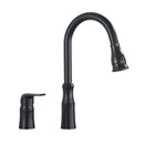 GobekUsa Brass Black Kitchen Faucet Pull Out Mixer Taps Hot/Cold Water Cranes