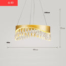 GobekUsa Crystal Stainless Steel LED Chandelier for Foyer
