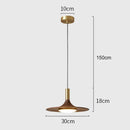 GobekUsa Black Walnut UFO Pendant Light - Luxury Dining Room Art Lamp